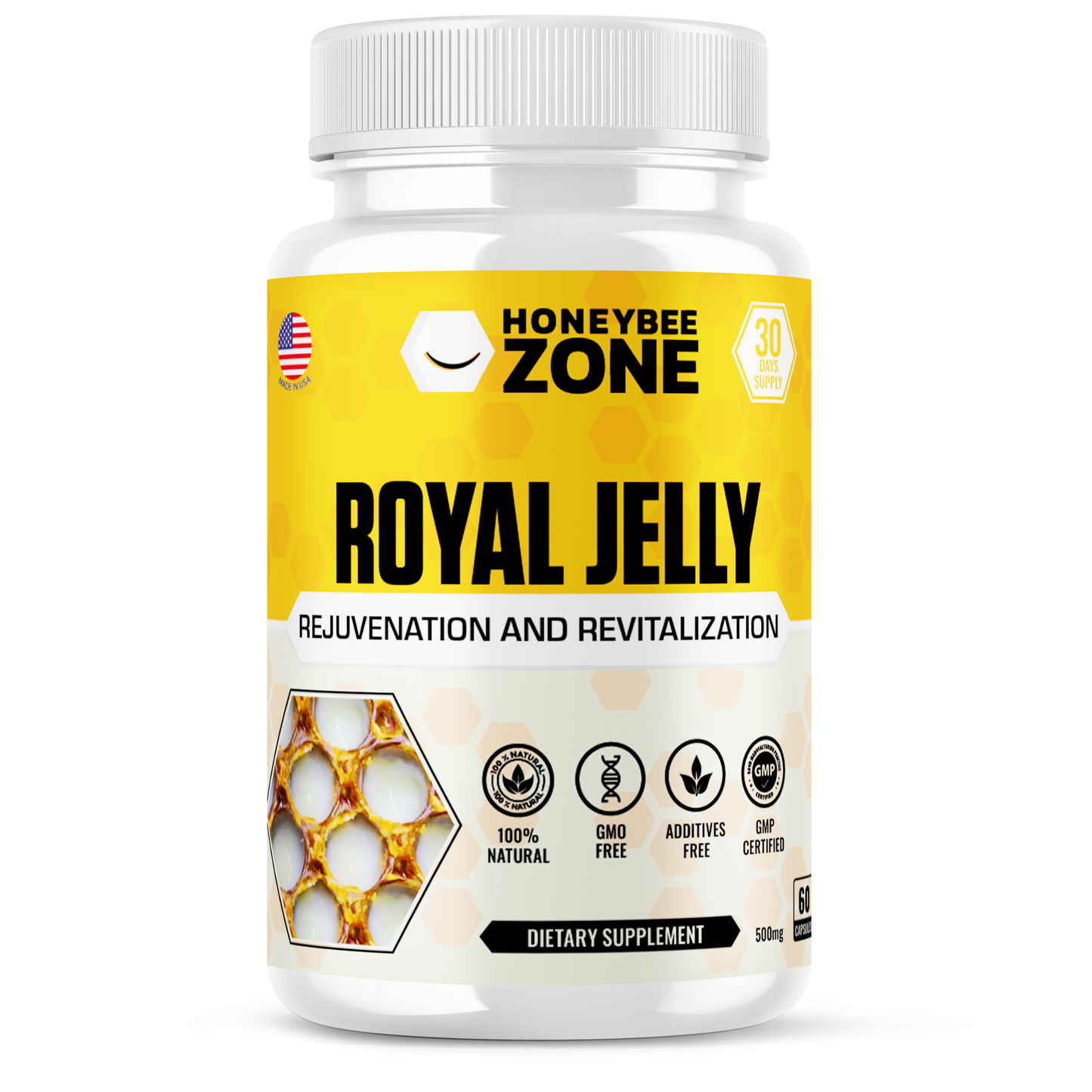 Bee Royal Jelly 500mg 60 Capsules