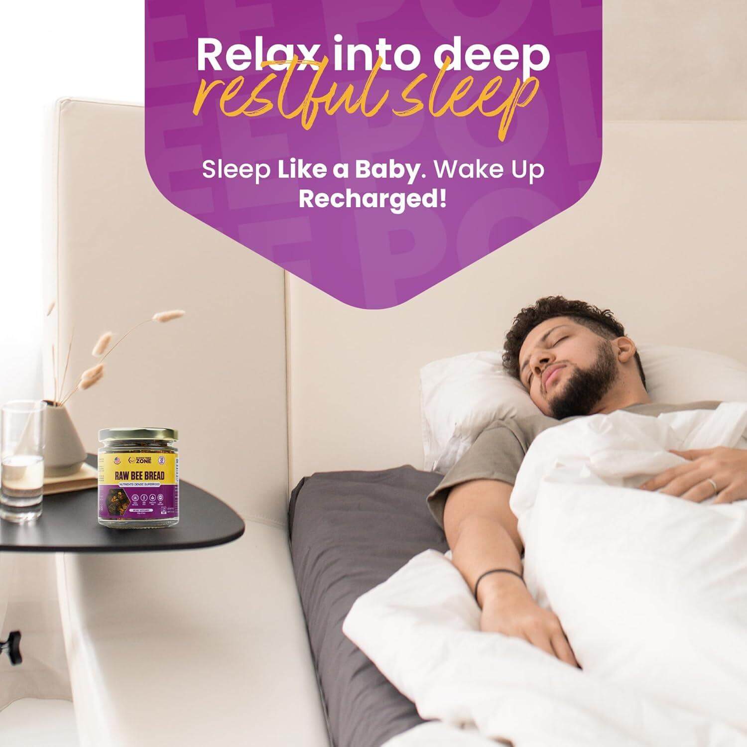 100% Natural Raw Bee Bread Non-GMO, Gluten-Free, 3.5 oz Bee Supplement - HONEYBEEZONE