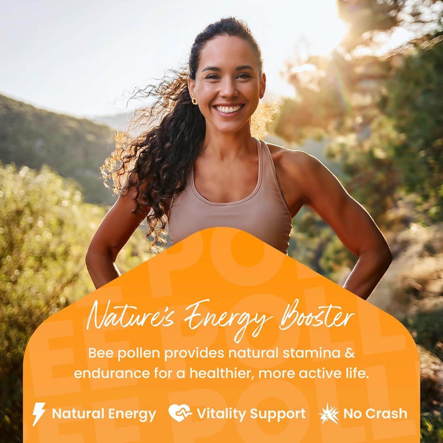 Bee Pollen Supplement 100% Natural Raw Bee Pollen Granules Fermented Pollen 5.2 oz - HONEYBEEZONE