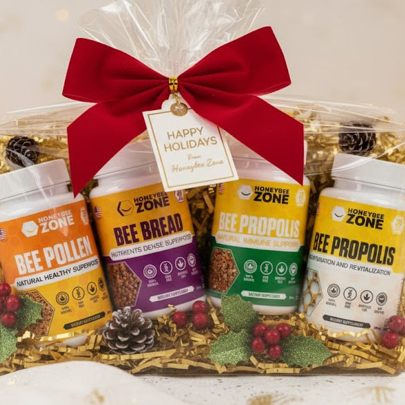 Zone Naturals holiday gift set with bee supplements